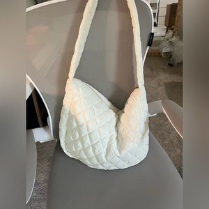 White puffy bag